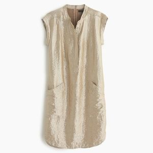 J.Crew Soft Lamé Shirtdress